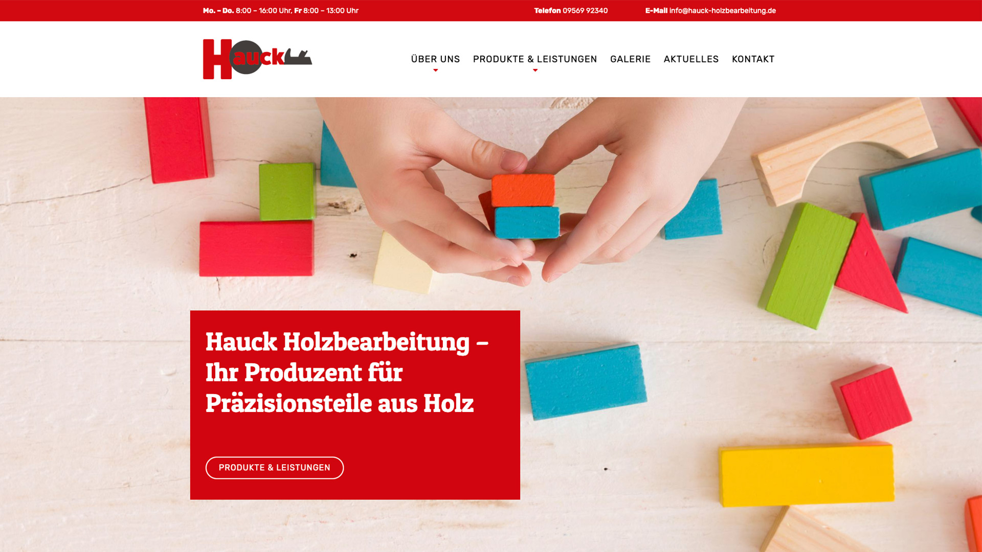 Website von Hauck Holzbearbeitung